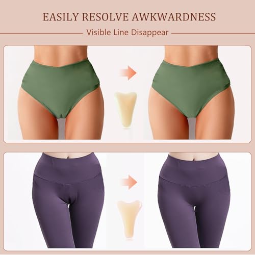 Seamless Coverage Underwear for Women, No Visible Line Underwear - Concealer Insert Silicone Pads3