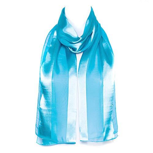 Hat To Socks Plain Elegant Chiffon Satin Scarf Pack of 33