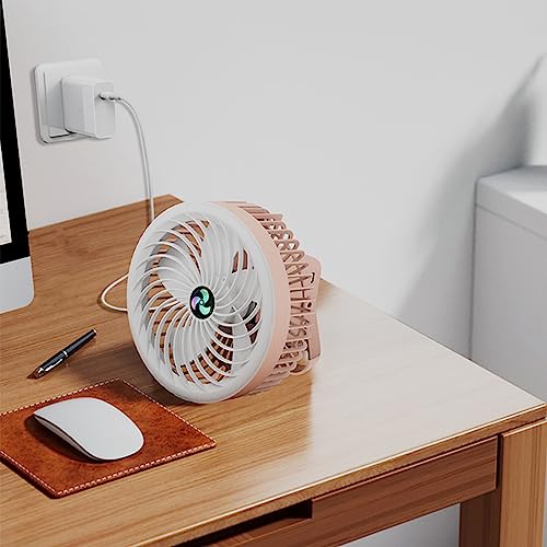 Ventilador recargable USB portátil con batería para camping y hogar 7