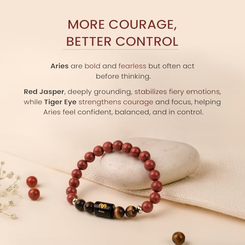 Image of Astrotalk Zodiac Bracelet with Raw Selenite Plate | Healing Crystals for Protection & Emotional Balance | Citrine & Tiger Eye | Bracelet for Man & Woman | Gift for Man & Woman