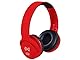 Trevi DJ 601 M HiFi-Stereo-Kopfhörer mit Mikrofon für Smartphone, Antwort-Taste und klappbares Kopfband, faltbares Design und Anrufsteuerung, Kabellänge 1,2 m, Rot
