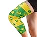 sanluoli Yellow Green Checkers Dog Paw Prints compression sleeve knee brace for men (Pack of 2) Support for All Sports knee pads for men for Walking, Walking, Walking, Walking