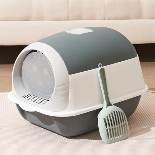 GardenSkill Covered Cat Litter Box with Lid & Scoop | Large Plastic Hooded Cat Toilet Tray with Door & Odour Control | Easy Clean, Non-Slip Base, Privacy for Indoor Cats GardenSkill Covered Cat Litter Box with Lid & Scoop | Large Plastic Hooded Cat Toilet Tray with Door & Odour Control | Easy Clean, Non-Slip Base, Privacy for Indoor Cats