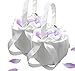 EinsSein 2X Cesta de Flores Boda Julia 16x24x17 Blanco Arras cestos Mimbre Bodas decoración Decoracion cestas Bebe Anillos pequeña Porta alianzas Comprar cestitas Regalos vacias cesto Cojines Setas