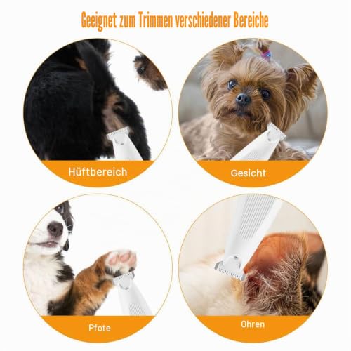 Klinge für Hundehaarschneidemaschine, Ersatzklingen für Katzenpfotentrimmer, Edelstahl und Keramik, Professionelle Ersatzklingen für die Haustierpflege für Mikro Präzisionstrimmer