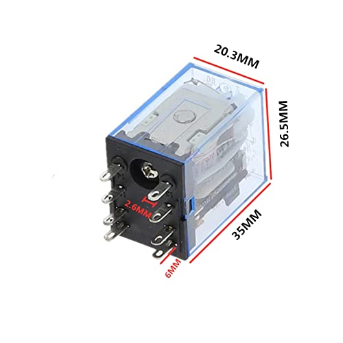 Relé de potencia DPDT MY2NJ 110V CA miniatura de 8 pines pack de 10 unidades 6