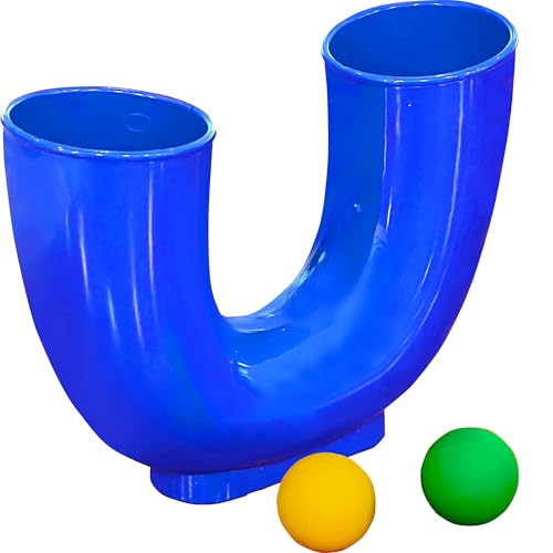 Juggling Balls Skill Game Toy with 2 Balls - Reaction Game Gift Set for Boys, Girls, & Teens - Bop It Outdoor Games, Adult Toy for Family Fun, Perfect 10-Year-Old Boy Gifts (Blue)