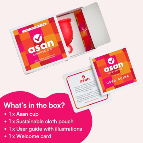 Image of Asan menstrual cup - light /medium flow Pack of 2 | Easiest cup to insert & remove I Special ring design | Premium medical grade silicone I Designed in the USA