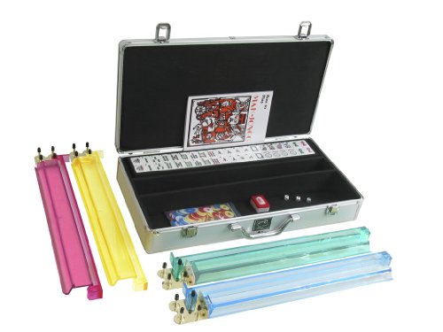 Set clásico de Mahjong con dados y estuche de aluminio miniatura 2