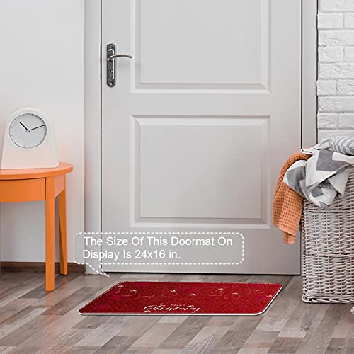 Paillasson rouge de Noël lavable en machine pour sol intérieur - 6