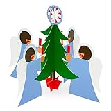 Sandra Foose Angels with Tree Pop Up Holiday Cards