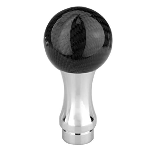 Sakali Universal Carbon Fiber Manual or Automatic Car Gear Shift Knob Shifter Lever Black