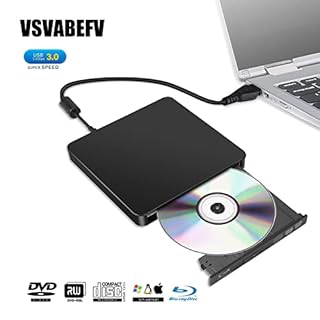 VSVABEFV Graveur DVD Blu-ray USB 3.0 RW graveur CD BD-RE 3D BD lecteur optique lecteur de graveur lecteur de DVD pour Mac OS ordinateur portable PC de bureau