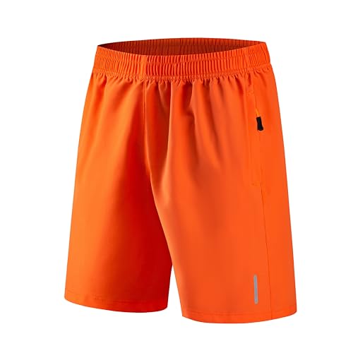 Men's Quick-Dry Shorts Elastic Waist with Pockets for Gym Running Sports2