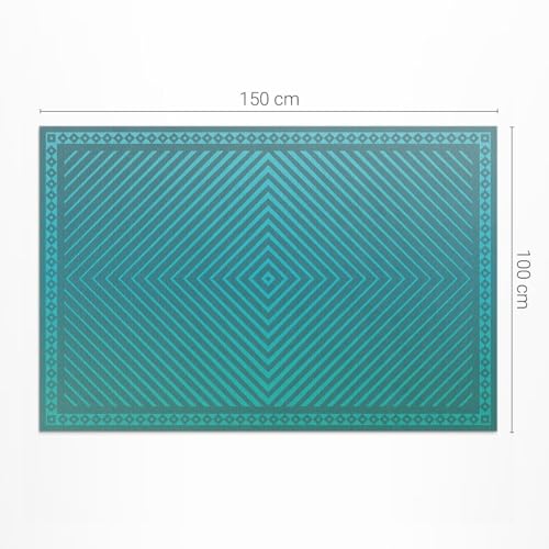 Tapis de jardin extérieur rectangle 100x150 imperméable pour terrasse - 4