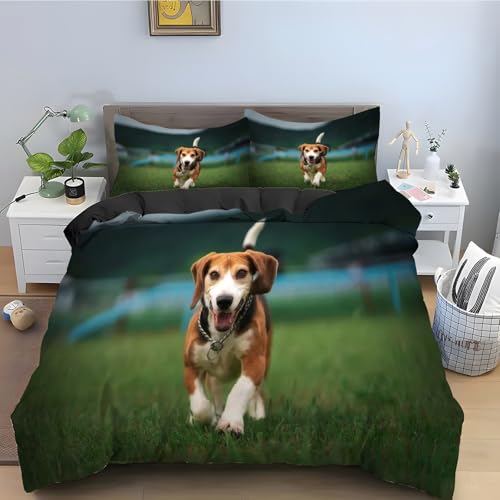 Housse de couette 160x200 Teckel douce avec fermeture éclair - 2