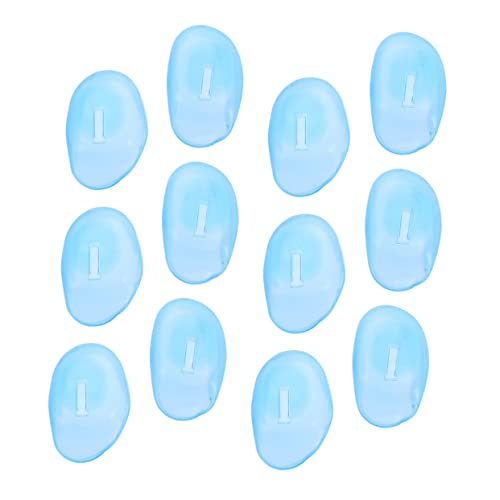 BUTIFULSIC 12 Pcs Earbuds for Ear Protector Child Ear Defenders Dye Coloring Ear Shower Caps Ear Cover Ear Protection Tools for Hairdressing Ear Shield Ear Buds for Blue