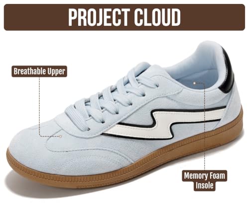 Image of Project Cloud Non-Slip Fashion Sneakers for Women, Lace-Up Shoes | Memory Foam Insole Trendy Womens Footwear - Comfortable Casual Womens Sneakers - Stylish Shoes Women Breathable Footwear