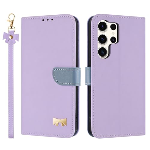 Étui pour Samsung A34 5G violet portefeuille en cuir à rabat