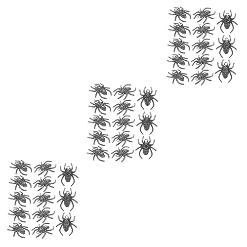 Lurrose 60pezzi Decorazioni Forma Di Ragno Lega Per Bagno e Feste Di Halloween Accessori Spooky Per Tende e Decorazioni Goth