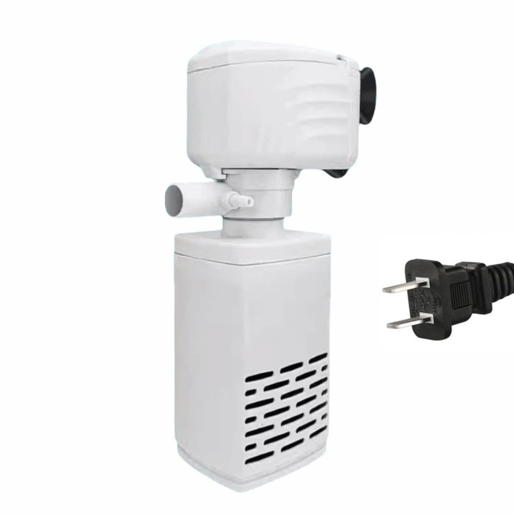 Aquarium Filter Pump Fish Tank Submersible Silent Air Oxygen Aerator, Aquarium Air Pump Wave Maker ﻿(White 20W)