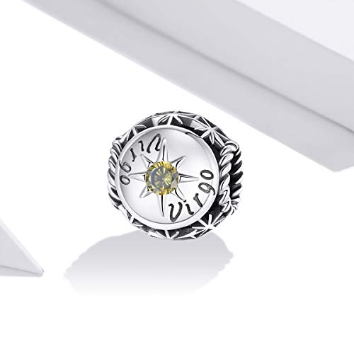 Constellation Charm 925 Sterling Silver Birthstone Anniversary Love Letter Family Christmas DIY Lucky Charm for Pandora Charm Bracelet4