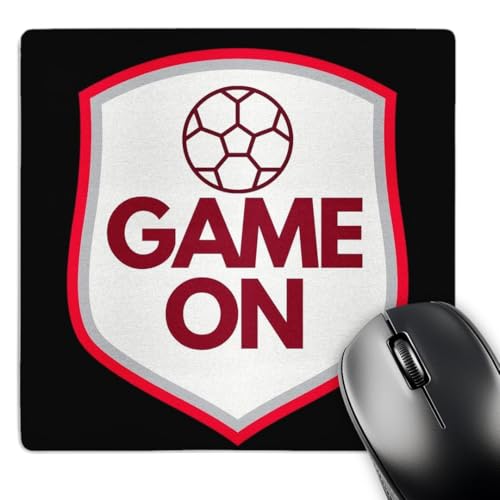 3dRose Image of a Soccer Ball with Text of Game On - Mouse Pads (mp-378004-1)