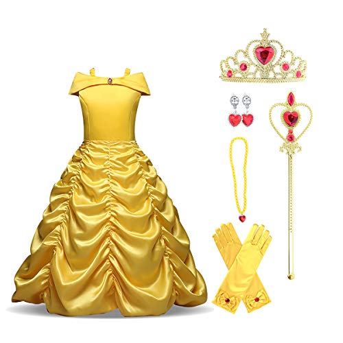 Enterlife Girls Costumes Princess Dress Layered Off Shoulder Dress up for Party Halloween