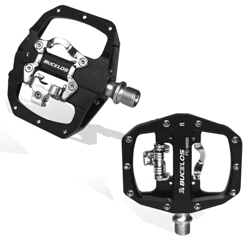 AEYINO Aluminum MTB Dual Sided Bike Pedals - Cleat Compatible