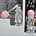 COSIDEA 18pcs Empty 3.5ml Pink lip gloss tubes with clear wand deo foot brush lipgloss tube container for lip oil