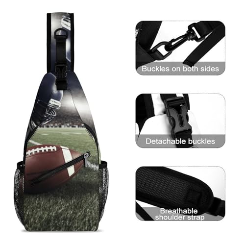 Mochila tipo sling deportiva blanca para senderismo casual miniatura 3