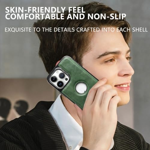 Coque de téléphone magnétique en cuir premium pour iPhone 15 Pro Max marron