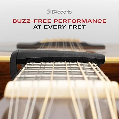 DAddario Guitar Capo Pro Plus Capo - Ideal for Acoustic, Electric, Classical, 12-String Guitars - Black