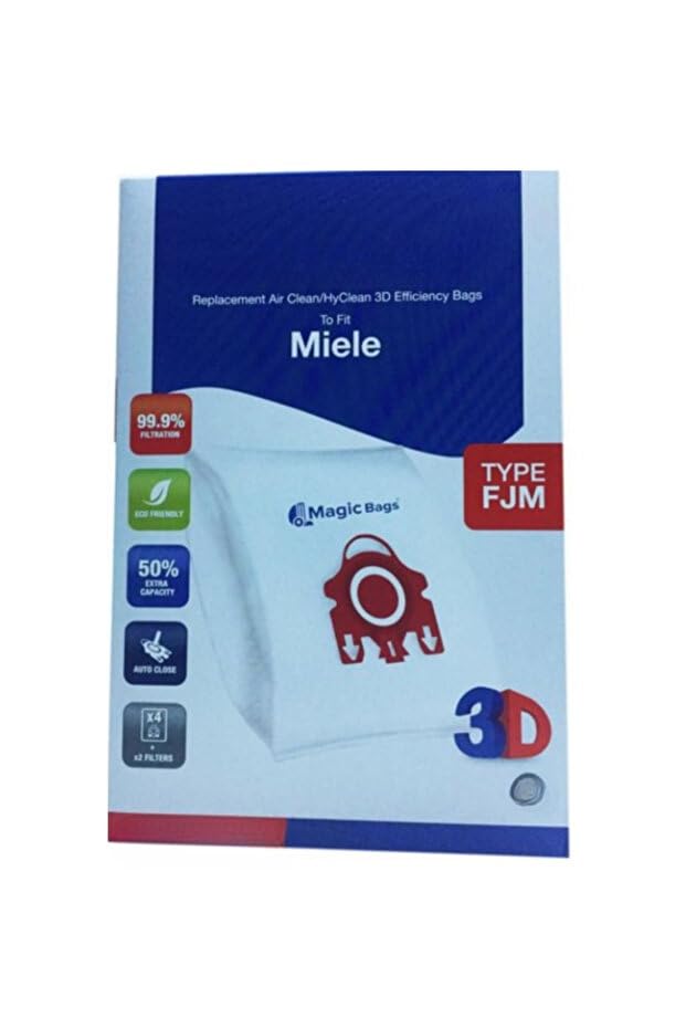Mıele S 8340 ile uyumlu 5 Katlı Kutulu Bez Toz Torbası 12 Adet + 3 Micro Filtresi