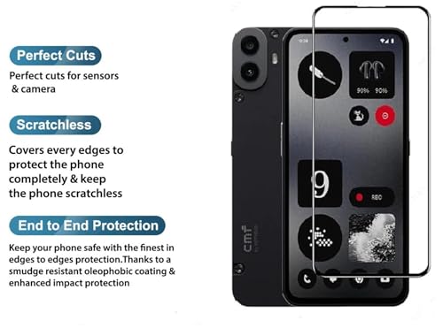 Image of HD Tempered Glass Screen Protector Compatible for CMF Phone 1 5G with Edge to Edge coverage and Easy Installation kit