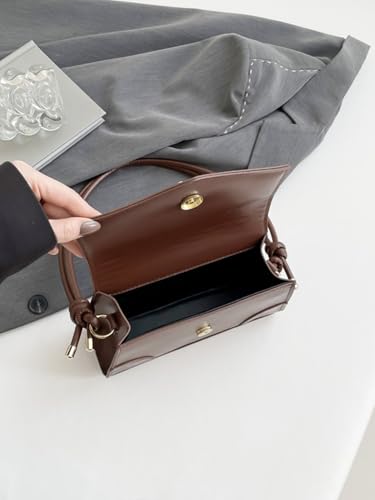 Women’s Letter Tassel Flap Square Handbags Elegant Shoulder Underarm Bags Small Purse3