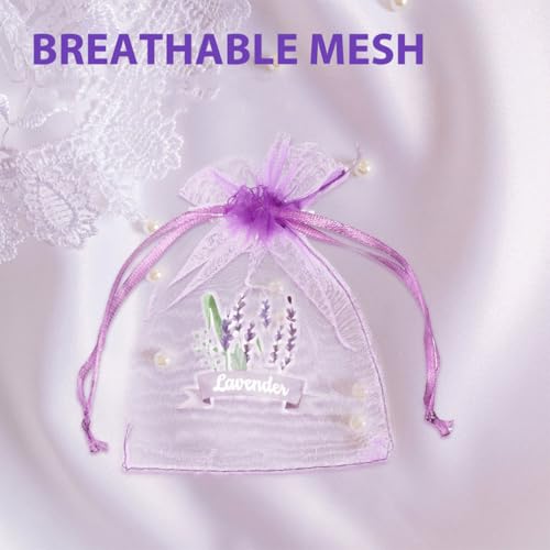 20 bolsas de organza con aroma a lavanda miniatura 5