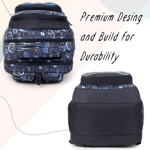 Image of HOT SHOT BAG GAMER 1446|3D EMBOSSED DESGIN|SCHOOL BAG|TUTUION|KIDS & CHILDRENS BACKPACK|WATER RESISTANT|18 INCH|FOR BOYS & GIRLS|32 LITERS BACKPACK