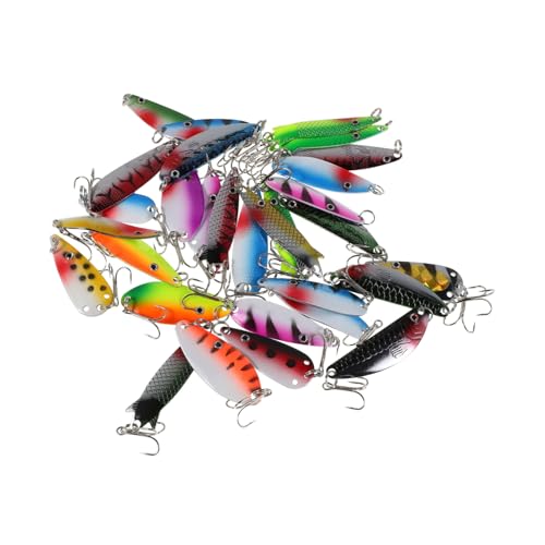 Leurres de colorés HEMOTON : kit de 30 pièces avec sequins métalliques pour la pêche du bass