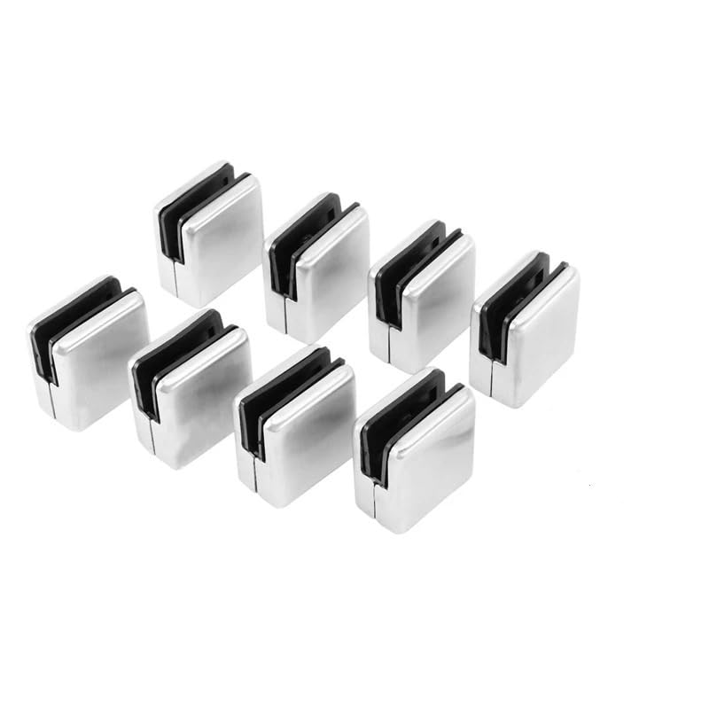 Pince à verre inox 304 support dos plat réglable pour balustrade 9 et 10 mm