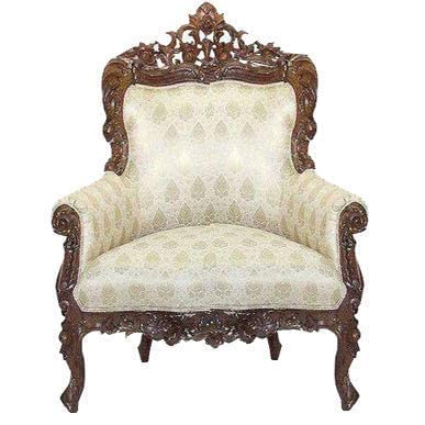 Image of Royal Carved Wooden Sofa Set | 3+1+1 Seater | Antique with Button Tufted Velvet Upholstery | Victorian Style Living Room Furniture Tufted Sofa Set Grey 3-Piece (Design 11)