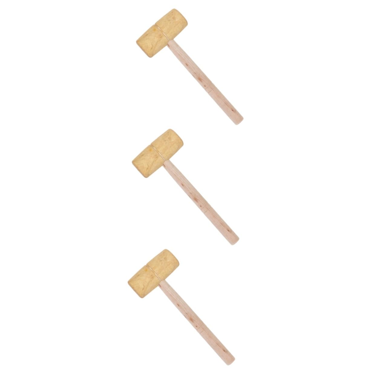 OSALADI 3pcs Leather Mallet Mallet Tool Wood Mallet Hammer Wooden Mallet Woodworking Wood Chisel Woodworking Mallet Woodworking Hammer Chisel Mallet Woodworking Camping Hammer Wood Hammer