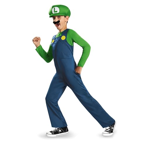 Image of Disguise Nintendo Luigi Costume for Kids, Officially Licensed Super Mario Brothers Boys Costume