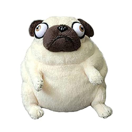 FEELMEET Funny Feo Pug Residence Pet Animal Animal Pug Plush Muñecas Feas Regalos para niños Milky Plush Plush Animales de Peluche Child Storytelling Toy de Peluche Plush Cover