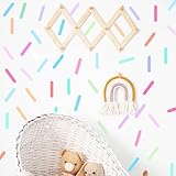 300Pcs Removable Confetti Wall Decals, Damage Free Peel and Stick Wall Stickers for Kids Room, Nursery, Birthday Party Decor, Multi-Color Sprinkle Dots for Home Decorating, Easy DIY Wall Art