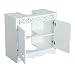 HOMCOM Armario de Baño Tipo Mueble Bajo para Lavabo con 2 Puertas...
