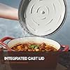 Overmont Enameled Cast Iron Dutch Oven - 5.5QT Pot with Wide Handles Lid Cookbook & Cotton Potholders - Heavy-Duty Pre-Seasoned Cookware Oven Safe to 500°F for Braising, Stews, Roasting, Sourdough Baking #1