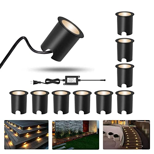 Warm White Recessed LED Deck Light, RNEHON 12V Low Voltage