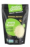 GoGo Quinoa White Grain Royal Quinoa, Organic | Gluten-Free | Non-GMO | Vegan | Plant-Based | Kosher | Source of Fibre & Iron | Canadian Company | 500g