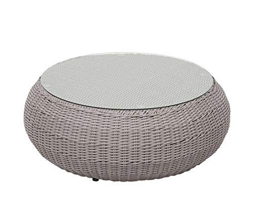 Mendler 4-1-1 Poly Rattan Garnitur HWC-F88, Lounge-Set Sofa, halbrundes Rattan Alu-Gestell oval - grau, Kissen… – Bild 8
